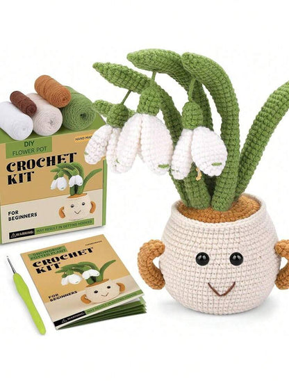 ❄️ Snow Lotus Pot Plant Crochet DIY Kit