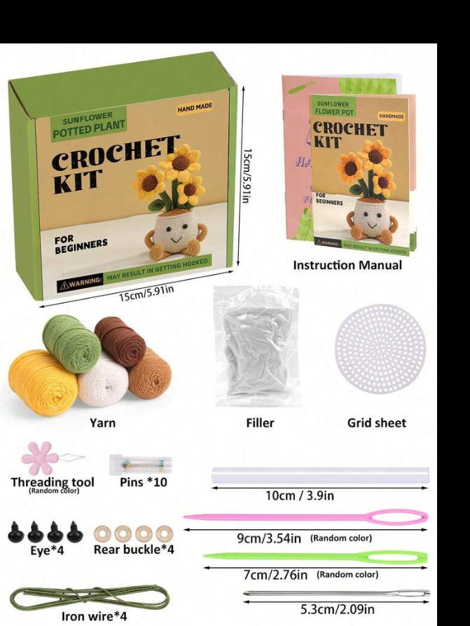 ❄️ Snow Lotus Pot Plant Crochet DIY Kit
