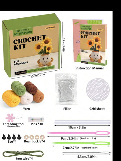 ❄️ Snow Lotus Pot Plant Crochet DIY Kit