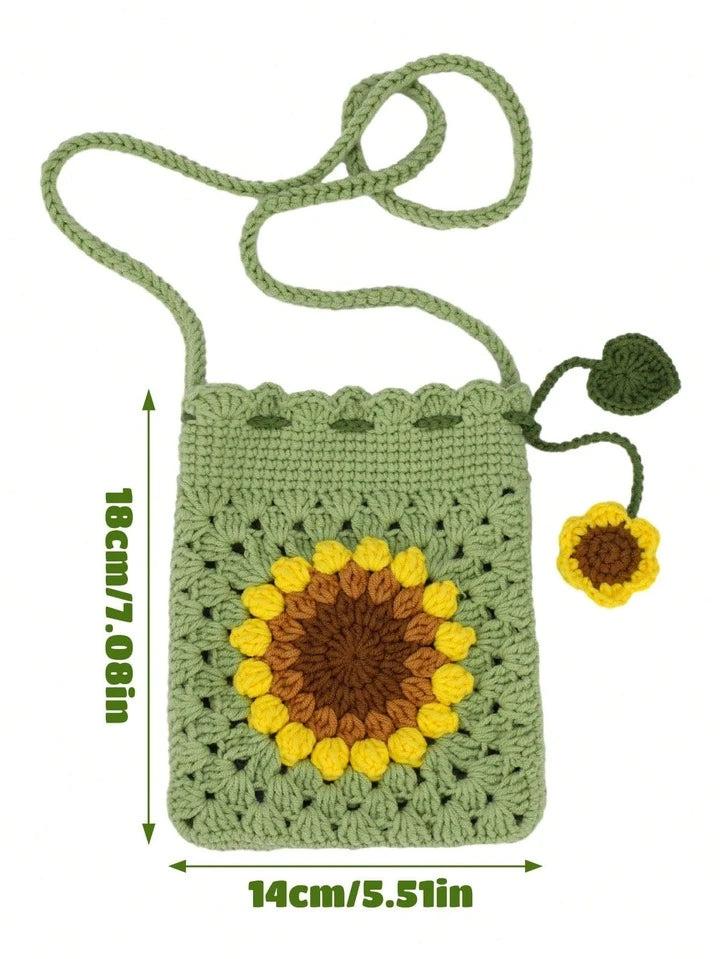 🍂 Autumn Green Sunflower Bag