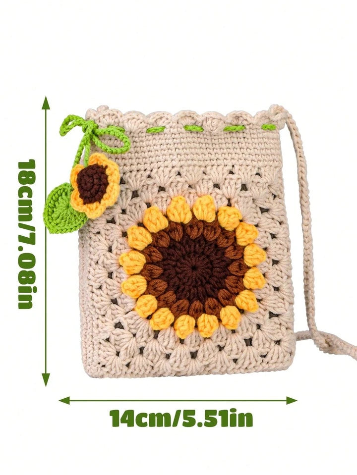 🤍 Beige Sunflower Bag