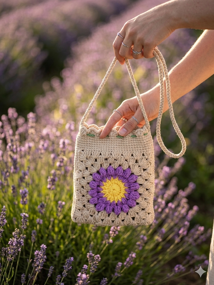 💜 Taro Purple Sunflower Bag